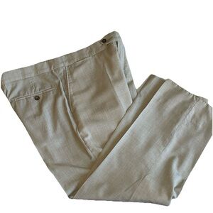 Ballin Comfort EZE Super 120s Wool Taupe Pants Size 34 X 26 Long Made In Canada